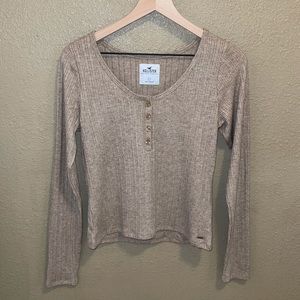 Hollister Half-Button Long Sleeve Shirt